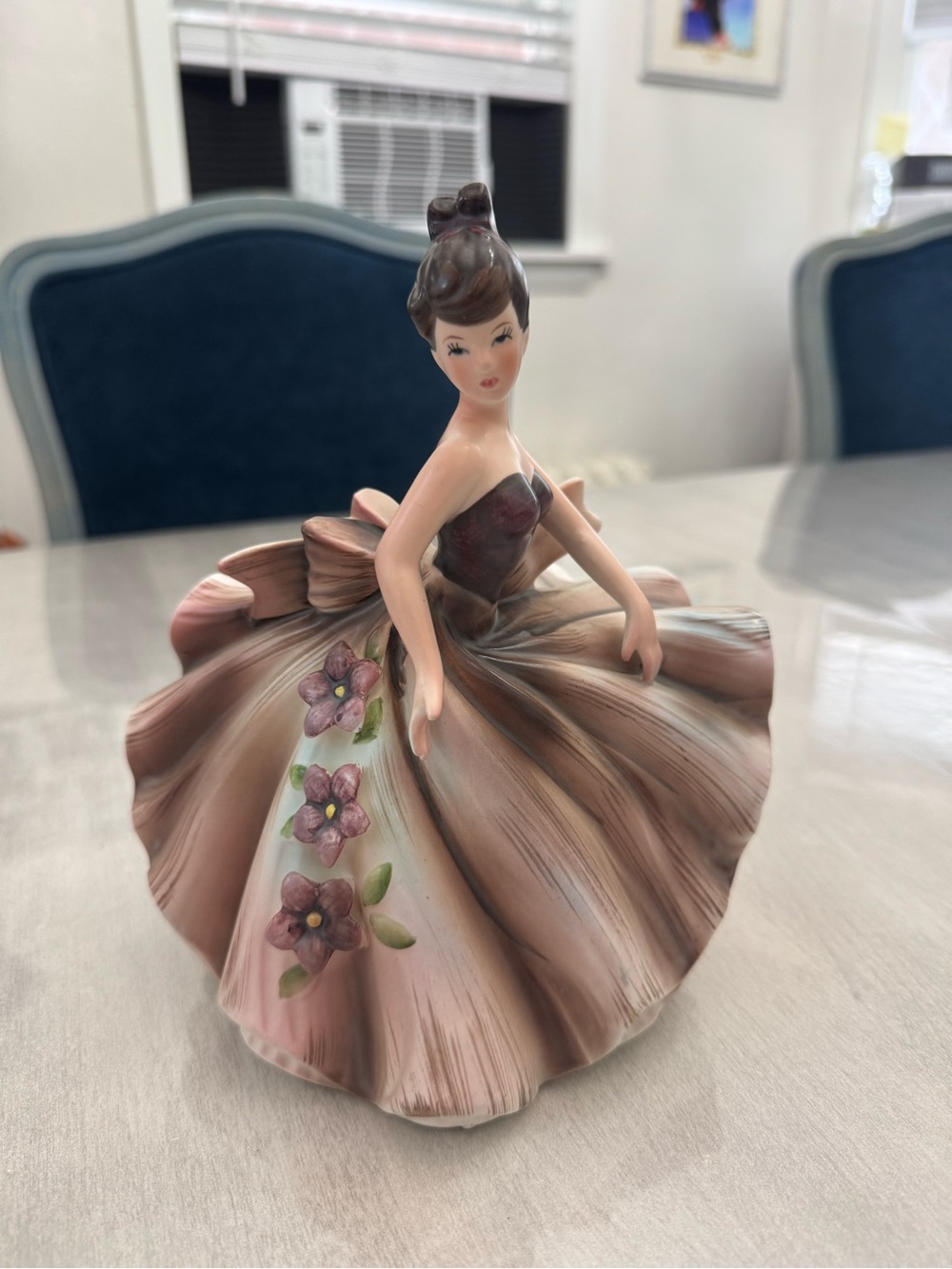 Vintage 1950s Lefton Woman Ceramic Dancing Lady Planter Vase